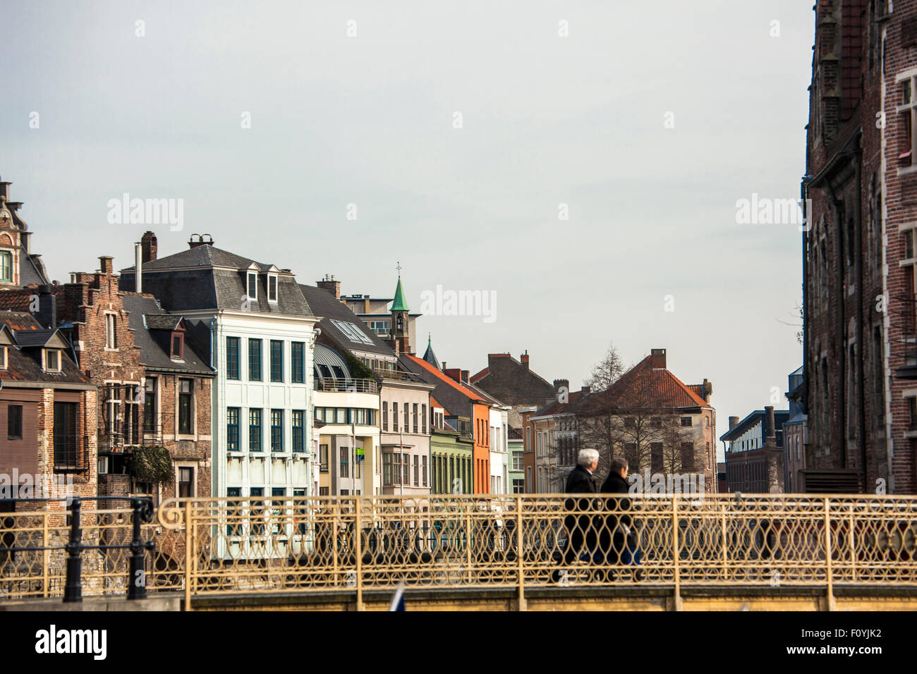 Il quartiere storico di Ghent, Belgio Foto Stock