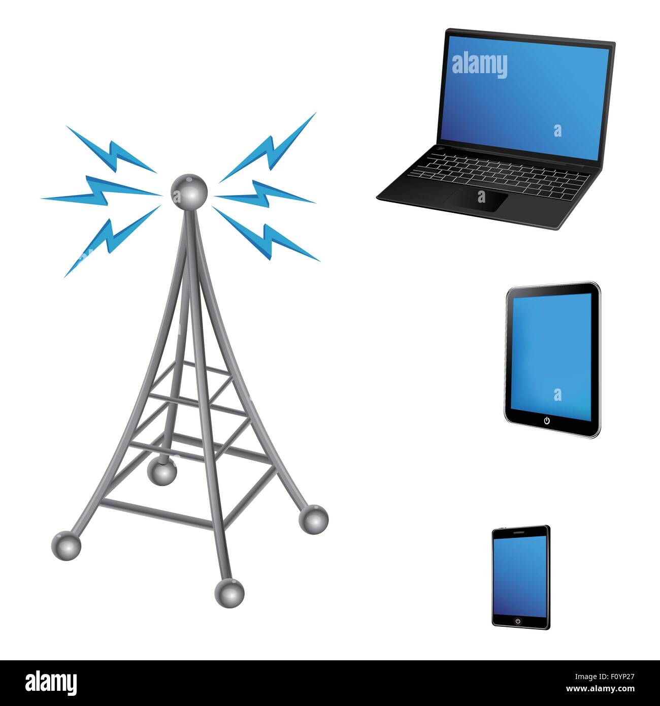 Antenna di comunicazione e il dispositivo elettrico Illustrazione Vettoriale