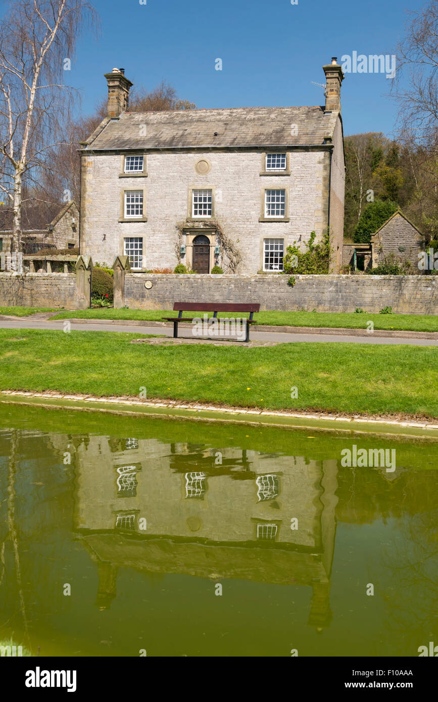 Il laghetto, Hartington, Parco Nazionale di Peak District, Derbyshire, Inghilterra, Regno Unito. Foto Stock