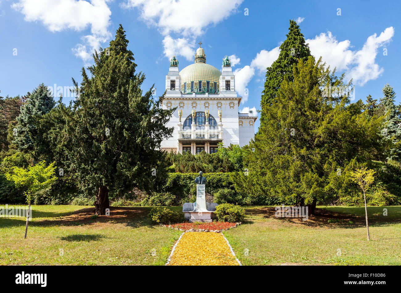 Otto Wagner chiesa build 1907 e progettato dall'architetto austriaco Otto Wagner a Vienna, Austria. Foto Stock