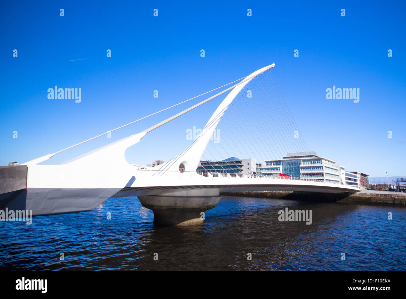 Samuel Beckett ponte sopra il fiume Liffey a Dublino Irlanda Foto Stock