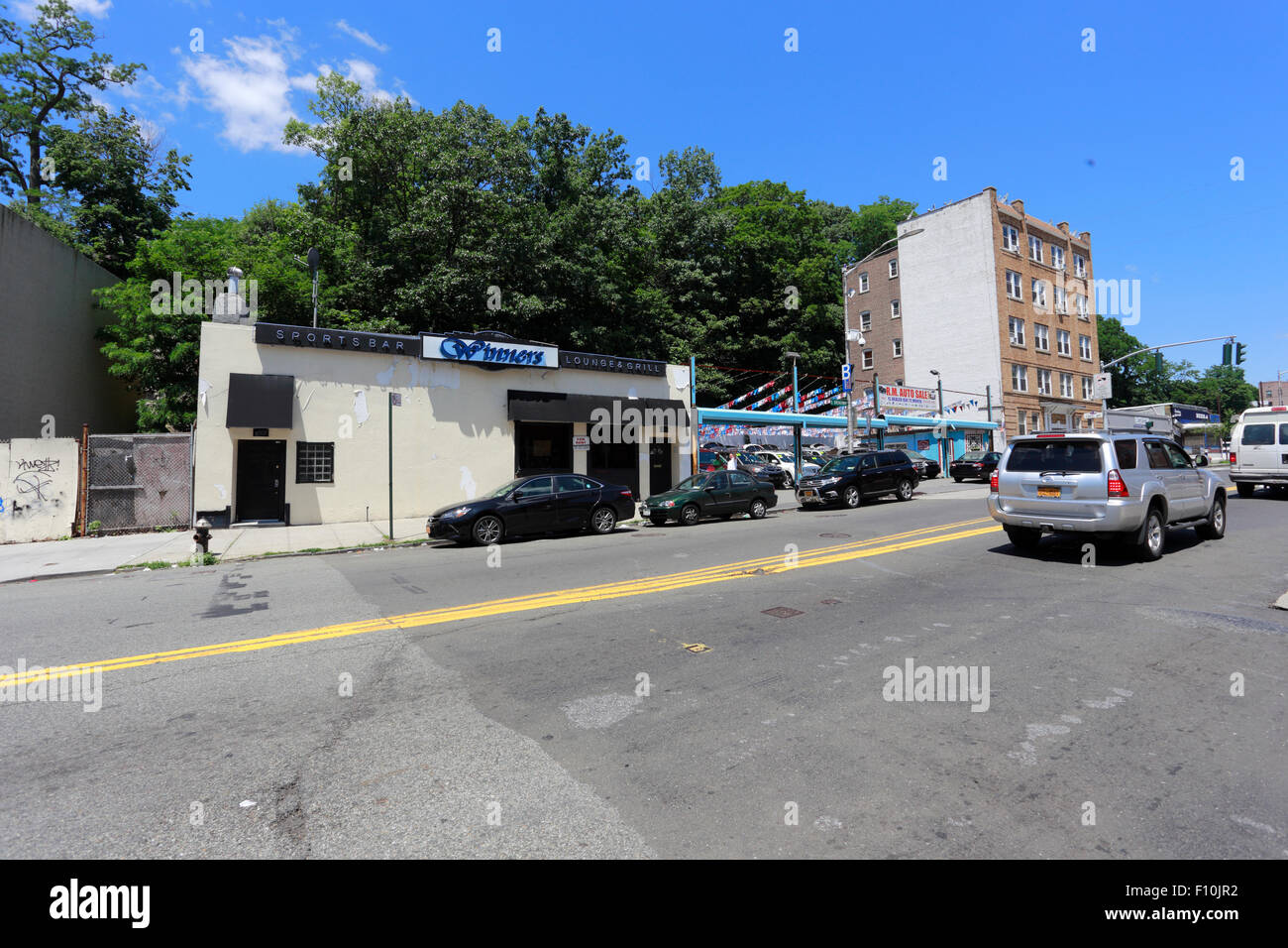 City line Broadway a Caryl Ave. Bronx e Yonkers New York Foto Stock