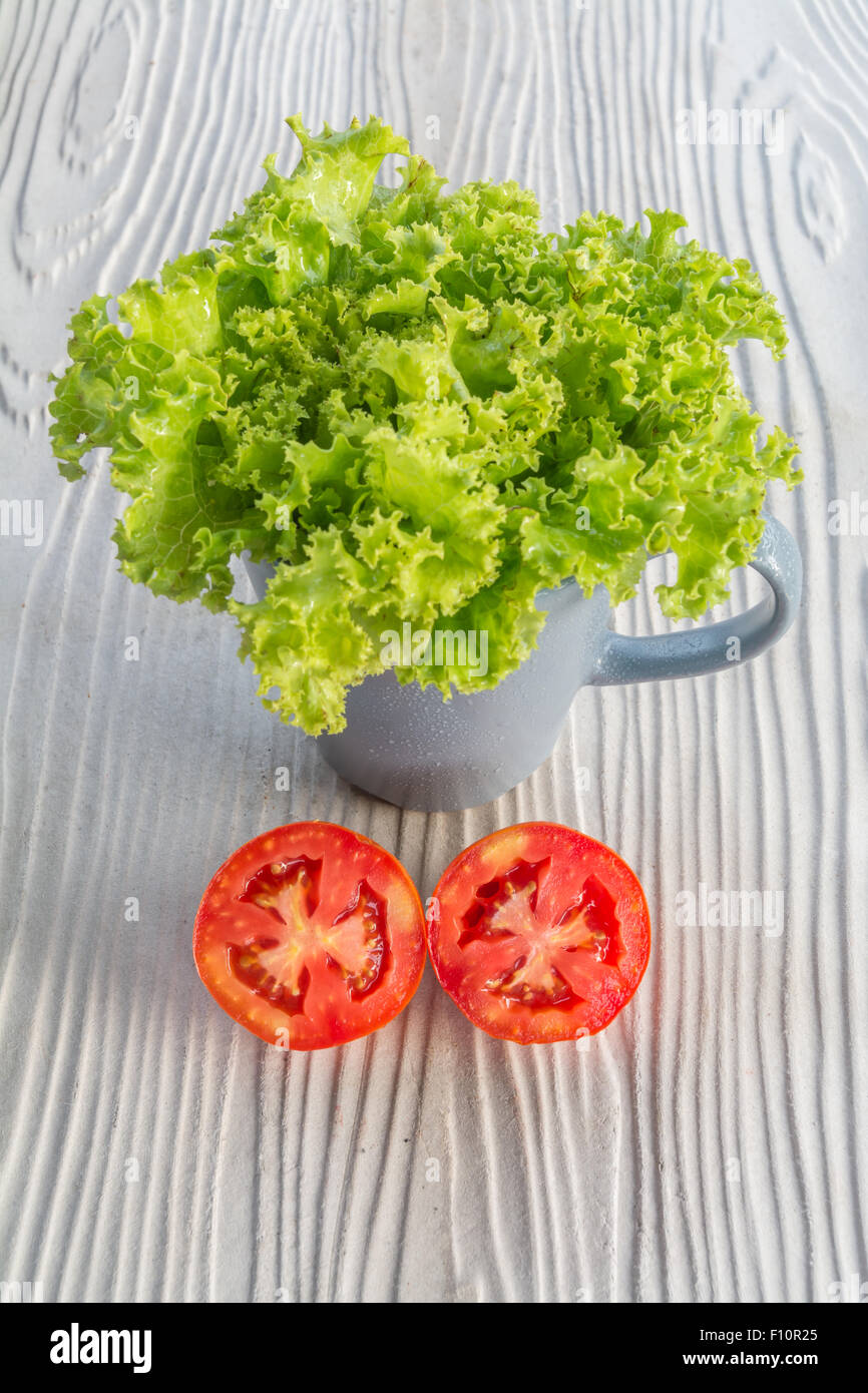 Guarnire la lattuga e pomodoro Foto Stock