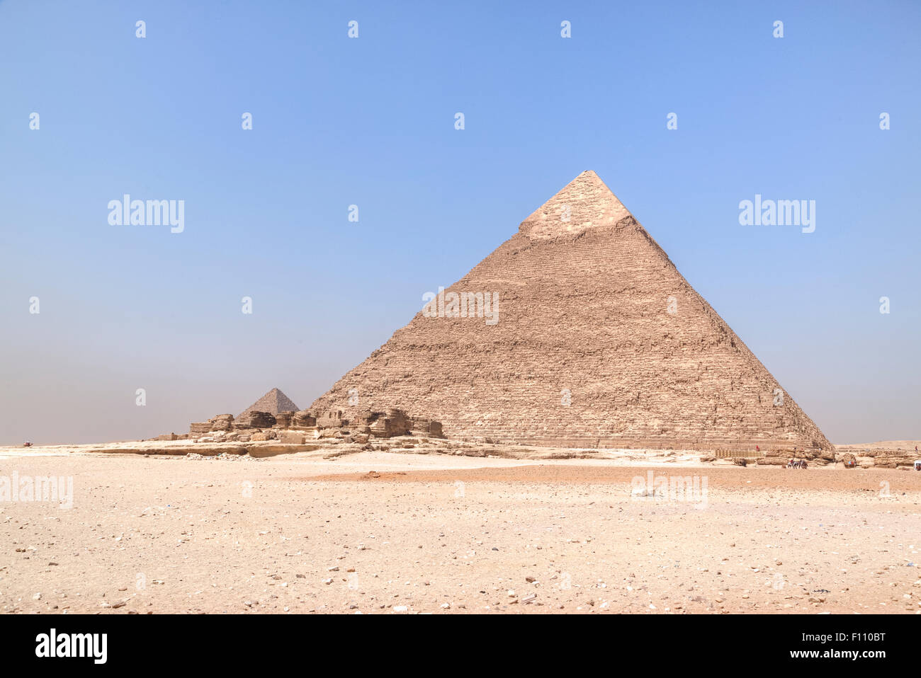 Piramide di Khafre, Giza, Cairo, Egitto, Africa Foto Stock