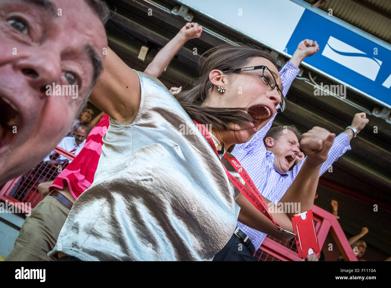 Katrien Meire Charlton Athletic CEO presso la Valley Stadium nel sud est di Londra. Foto Stock