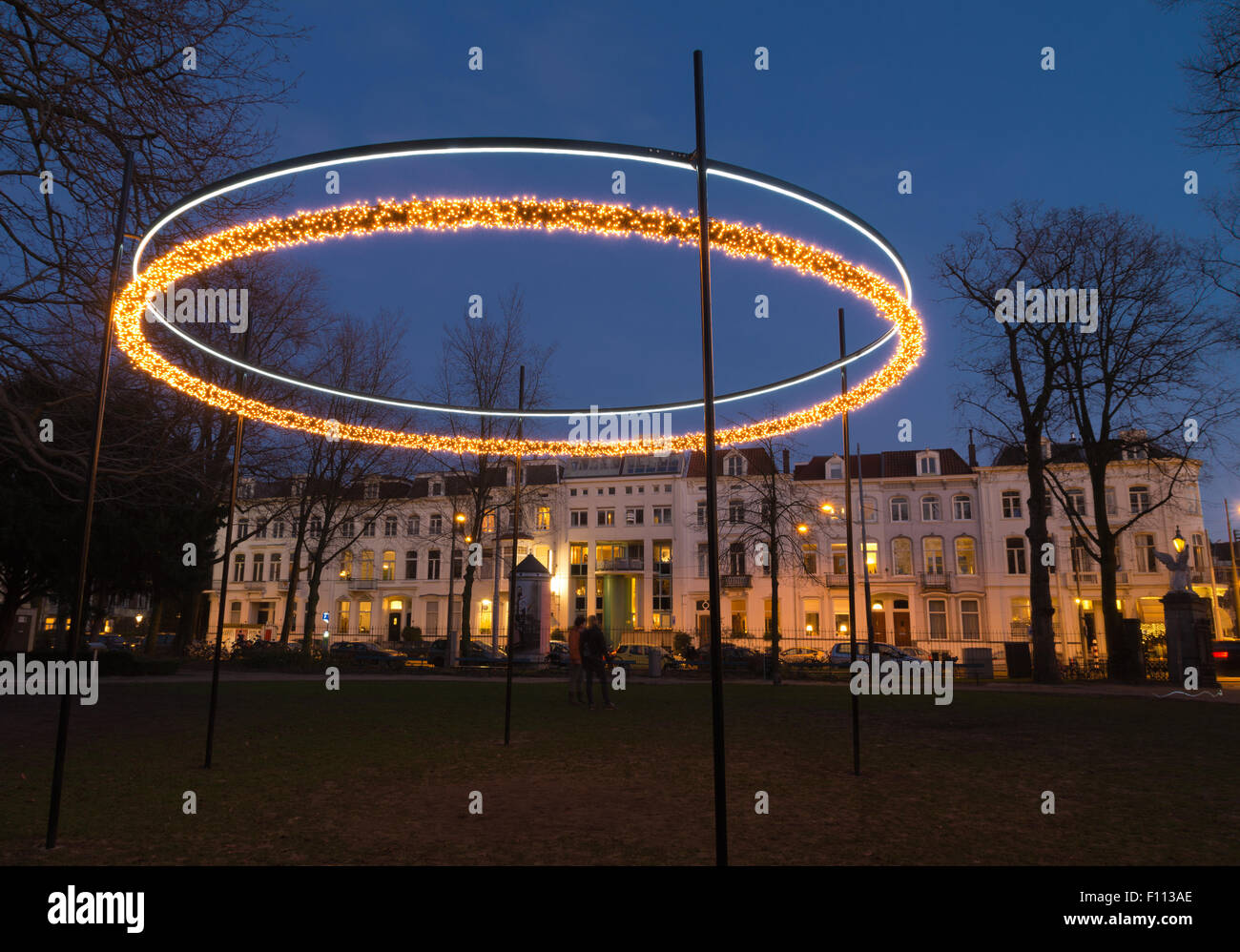 Luce di arte presso la luce di Amsterdam festival. Si tratta di un inverno festival di luce per tutti. Per più di f Foto Stock