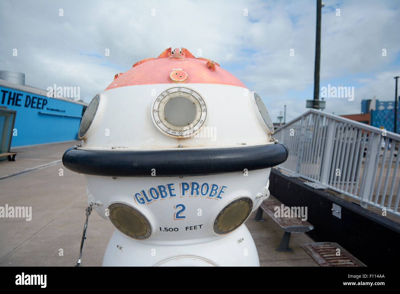 Globo sonda 2 capsula di immersioni presso la profonda - Hull, nello Yorkshire, Inghilterra, Regno Unito Foto Stock