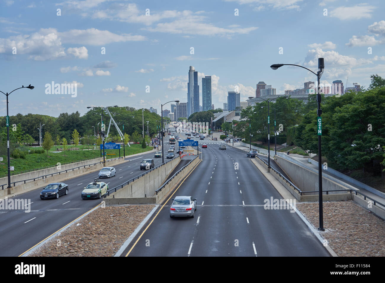 North Michigan Ave. in Chicago, IL Foto Stock