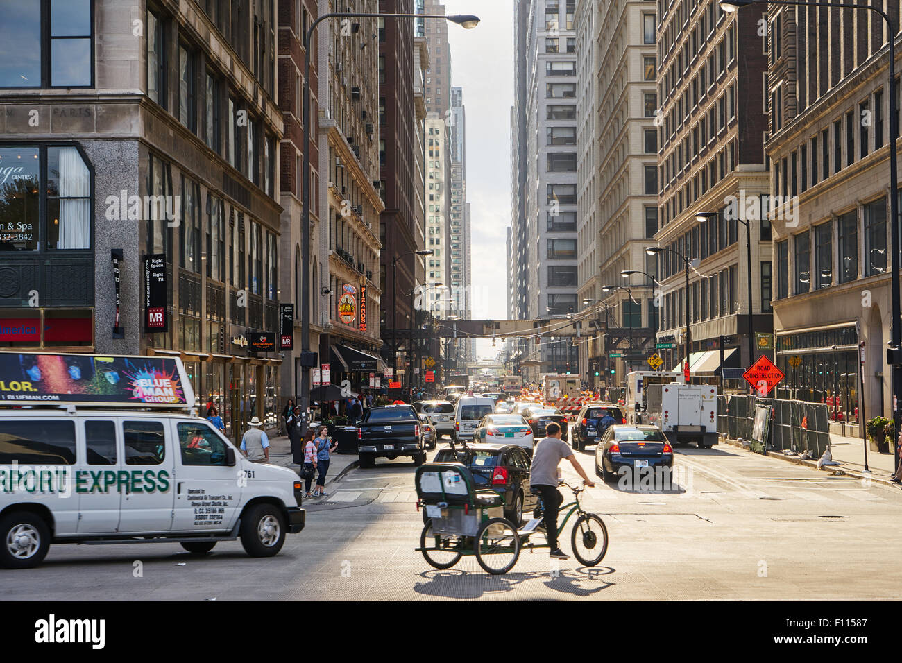 Madison Street in Chicago, IL Foto Stock