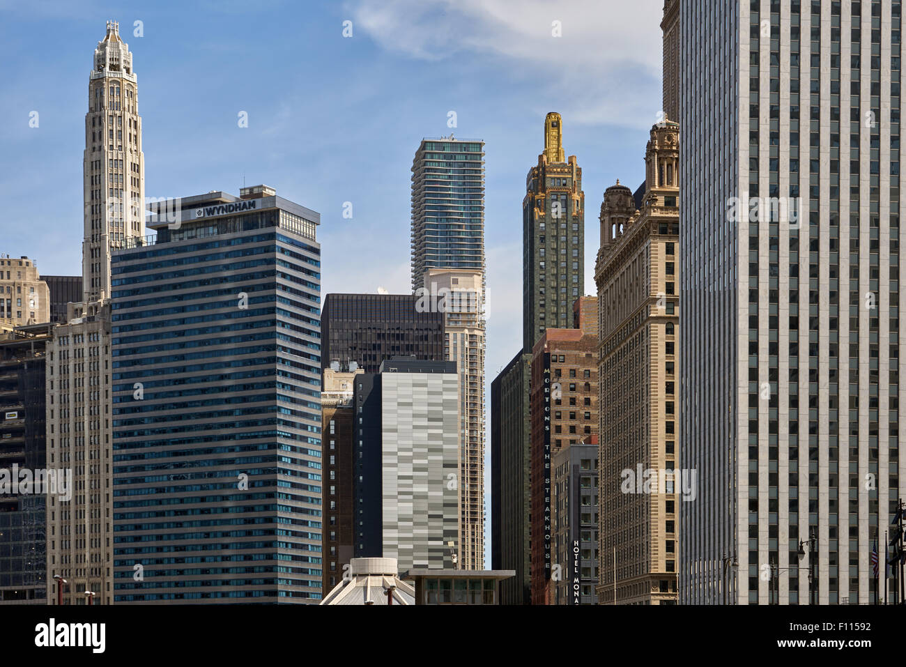 Skyline di Chicago Foto Stock