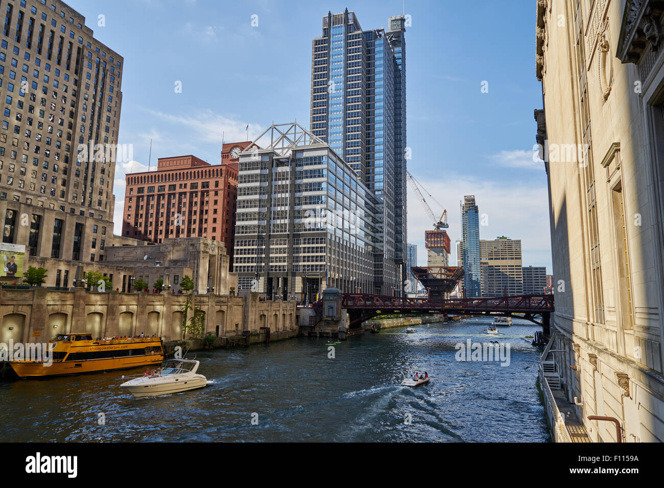 Il fiume Chicago Foto Stock