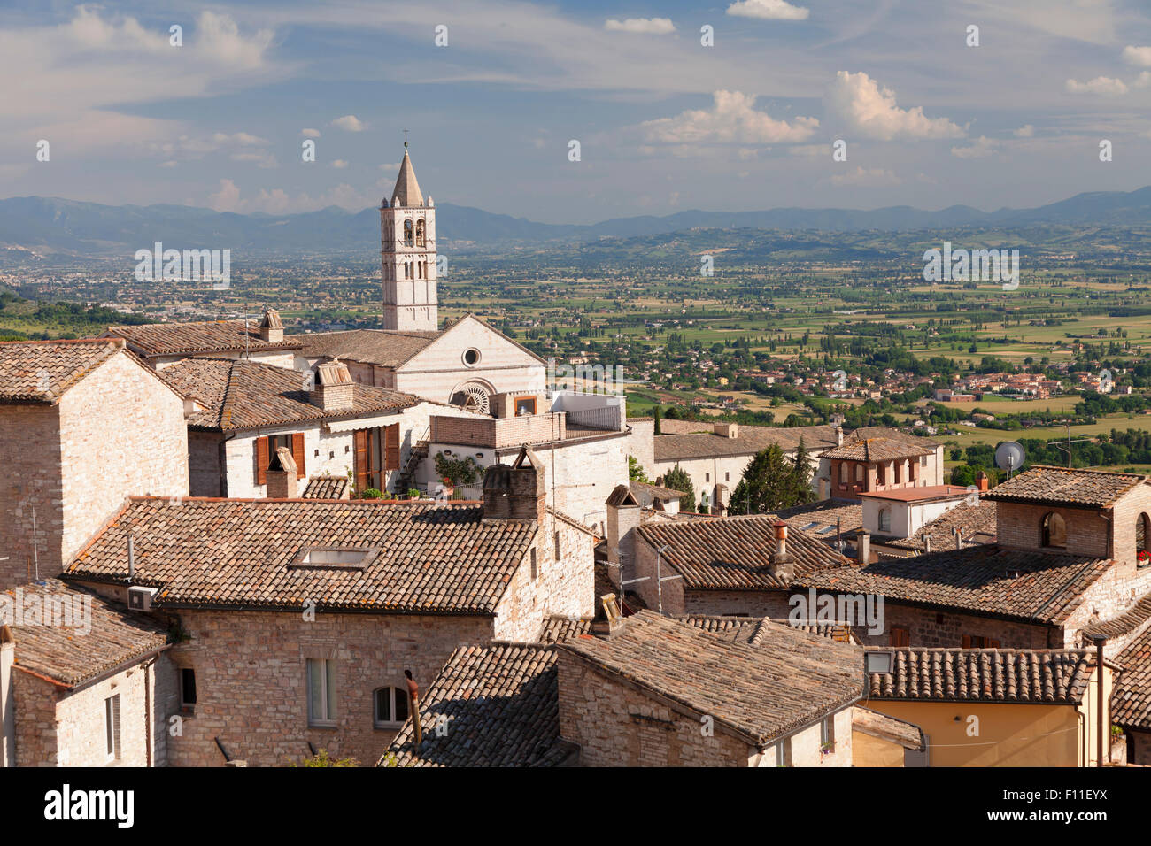 Cattedrale di San Rufino, Assisi, Provincia di Perugia, Umbria, Italia Foto Stock