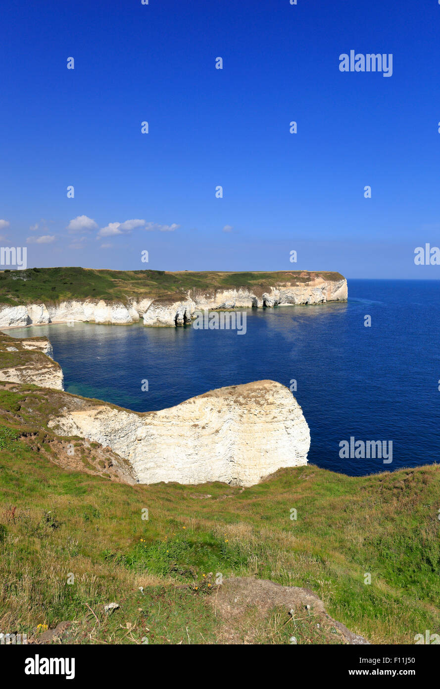 Selwicks Bay, Flamborough Head, East Yorkshire, Inghilterra, Regno Unito. Foto Stock