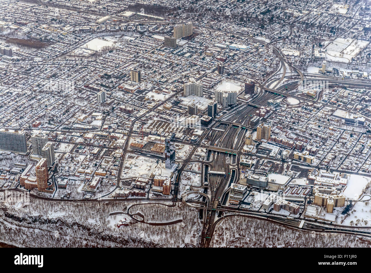 Vista aerea di New York cityscape, New York, Stati Uniti Foto Stock