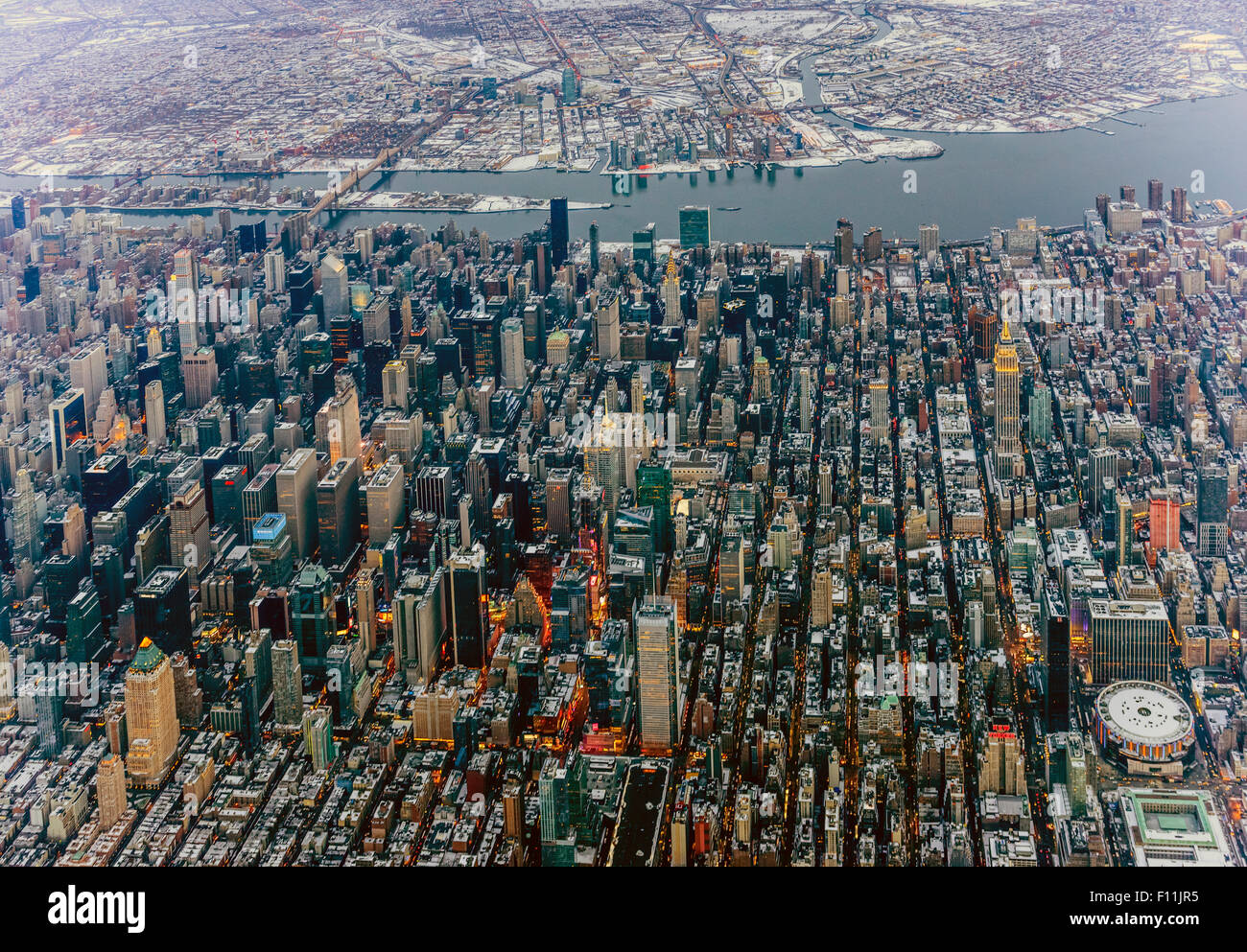 Vista aerea di New York cityscape, New York, Stati Uniti Foto Stock