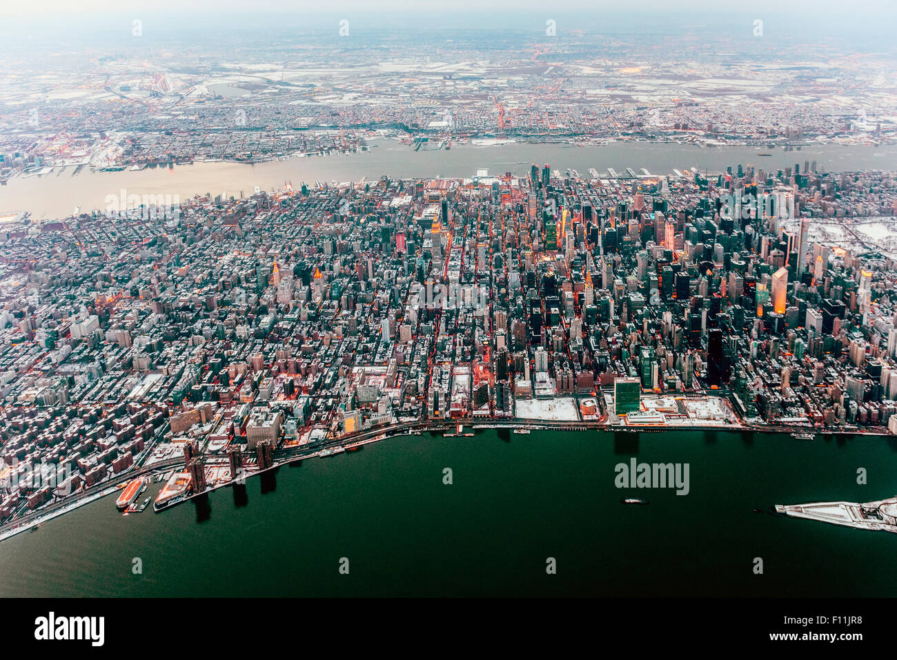 Vista aerea di New York cityscape, New York, Stati Uniti Foto Stock