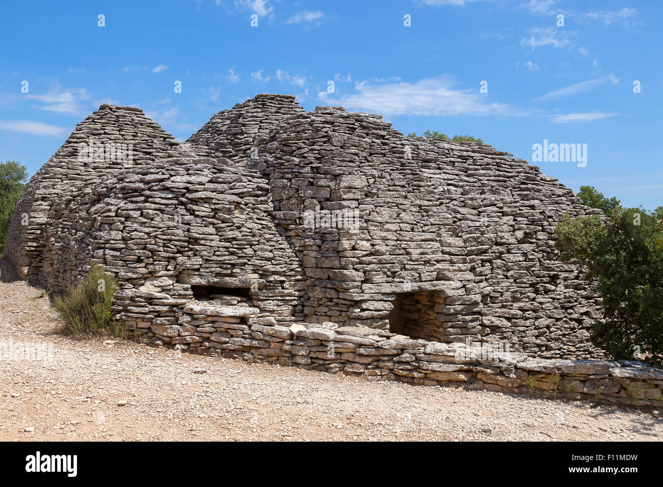 In pietra a secco di capanne in Village Des Bories, Foto Stock