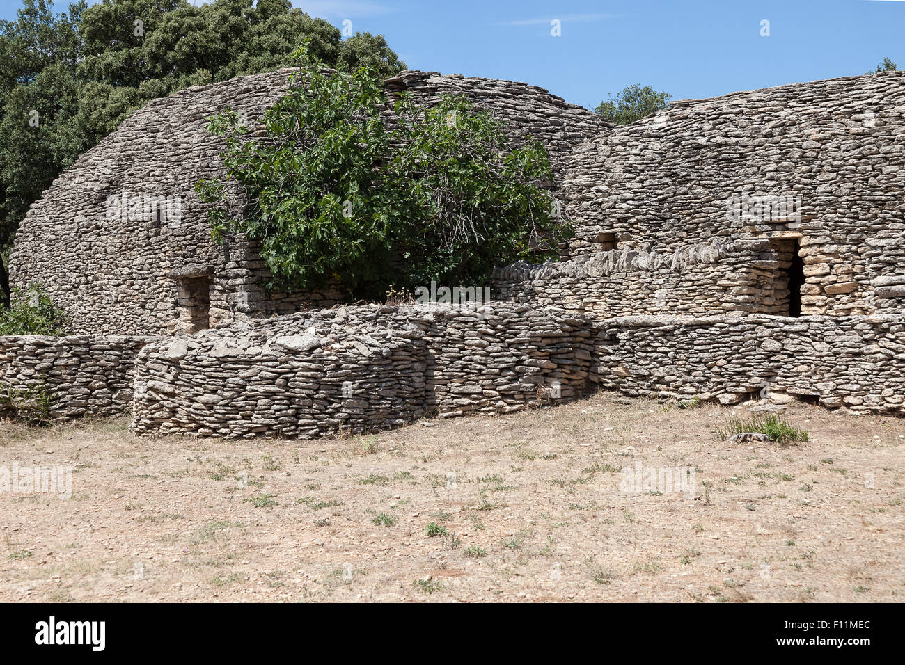 In pietra a secco di capanne in Village Des Bories, vicino a Gordes, Provenza, Francia Foto Stock