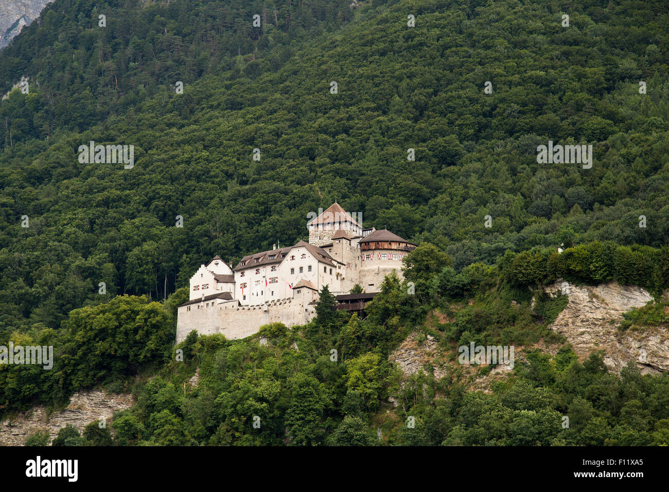 Il castello di Vaduz la casa del Liechtenstein famiglia Reale Foto Stock