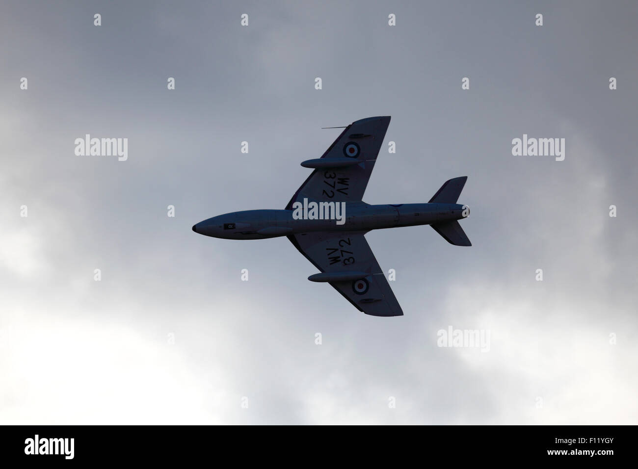 Questa è la sede di due Hawker Hunter T.Mk.7 WV372 che si schiantò in auto sulla A27 in West Sussex durante la sua visualizzazione a Shoreham Foto Stock