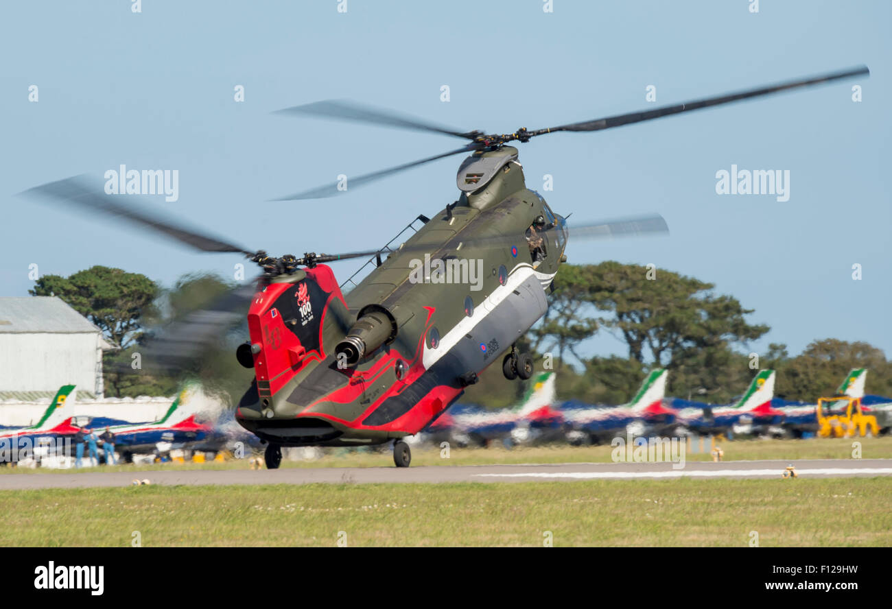 RAF Chinook Team Display Foto Stock
