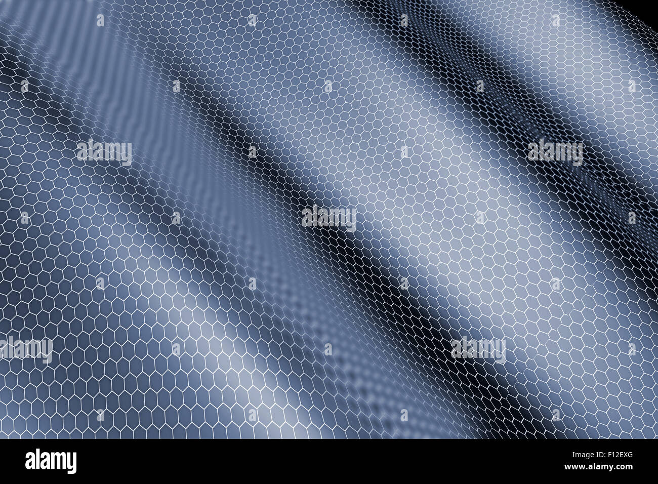Grafene schiera esagonale texture pattern favo di miele Foto Stock