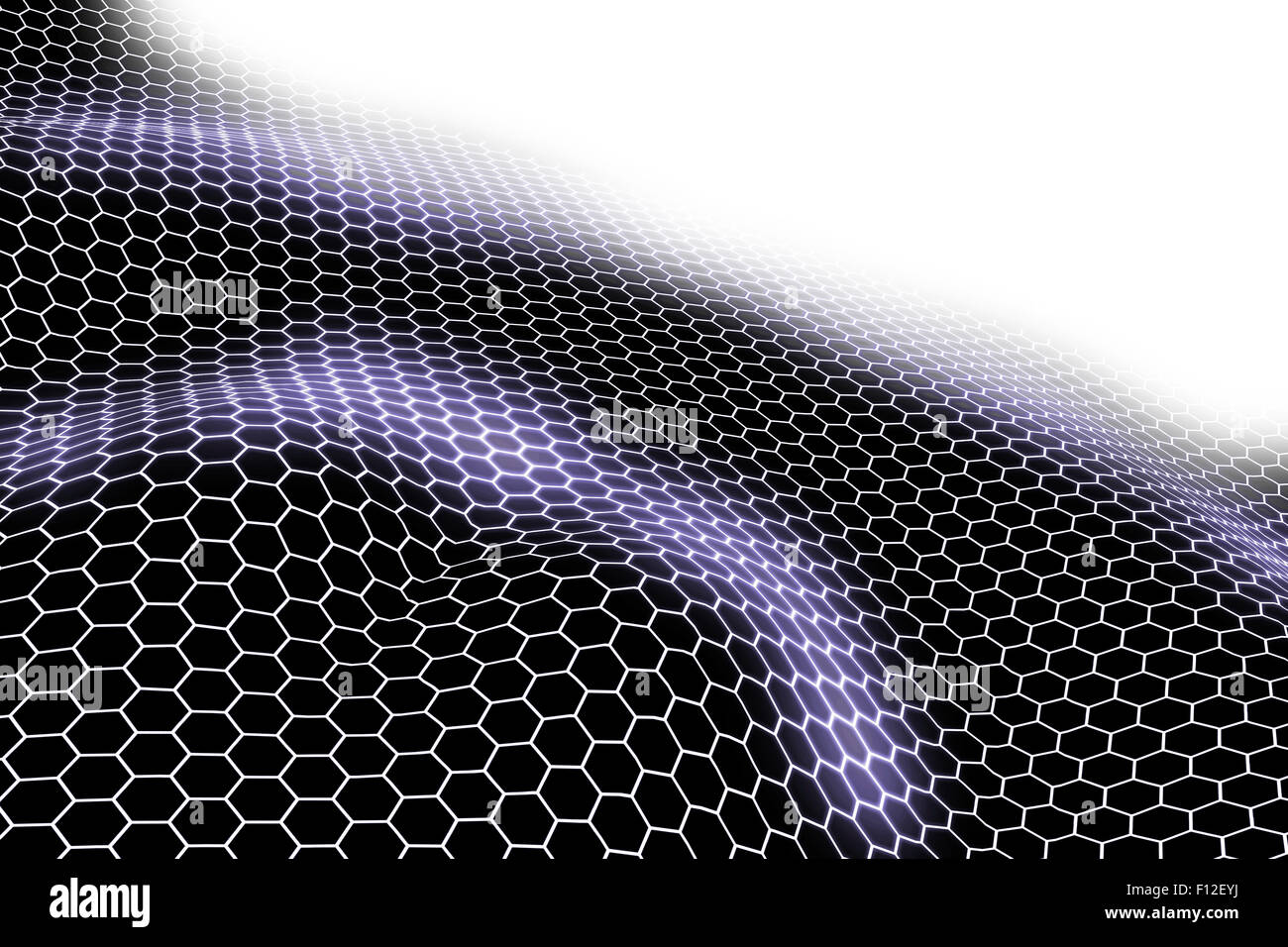 Grafene honeycomb esagonale Foto Stock