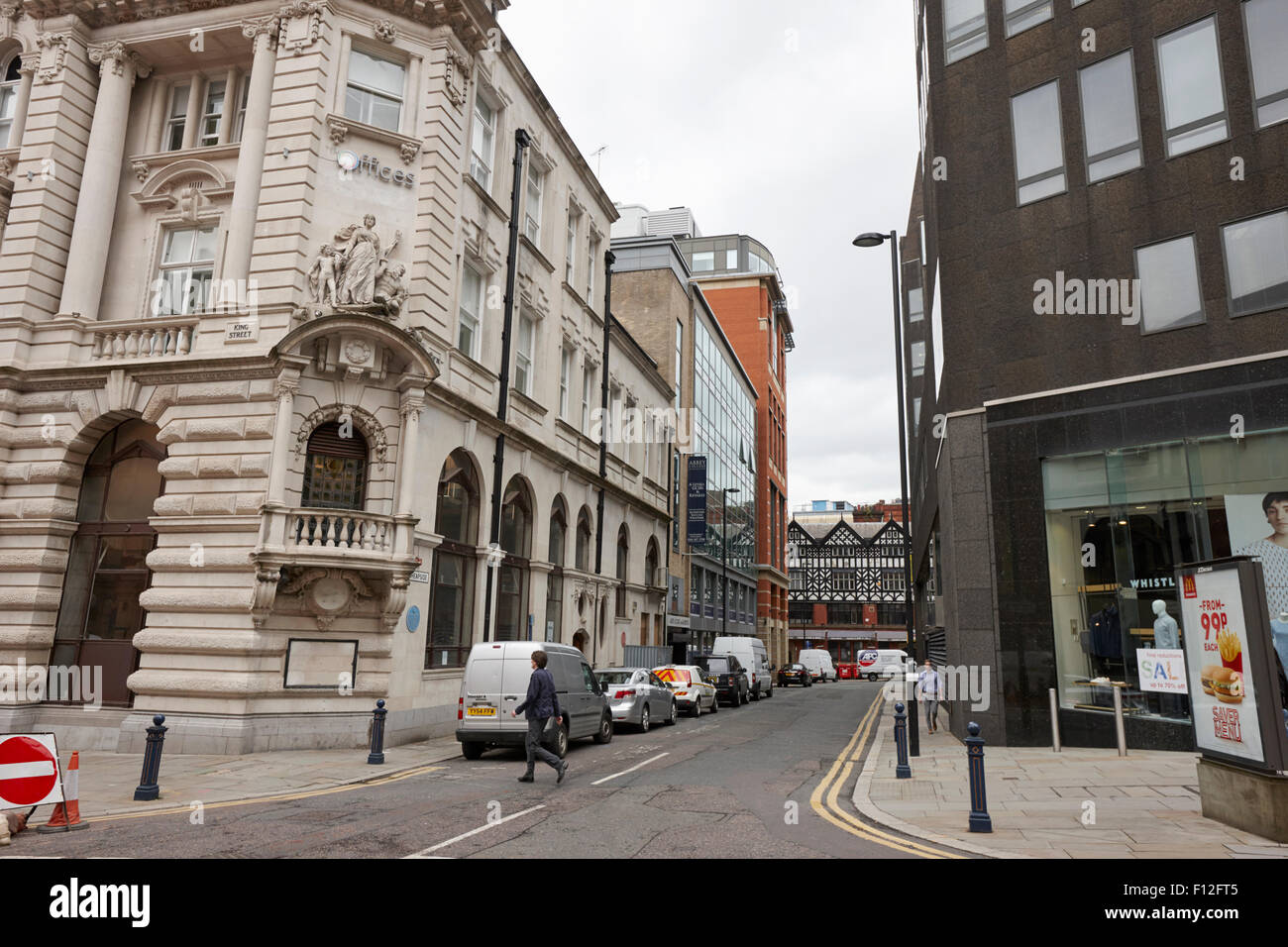 Cheapside Manchester City Centre Regno Unito Foto Stock