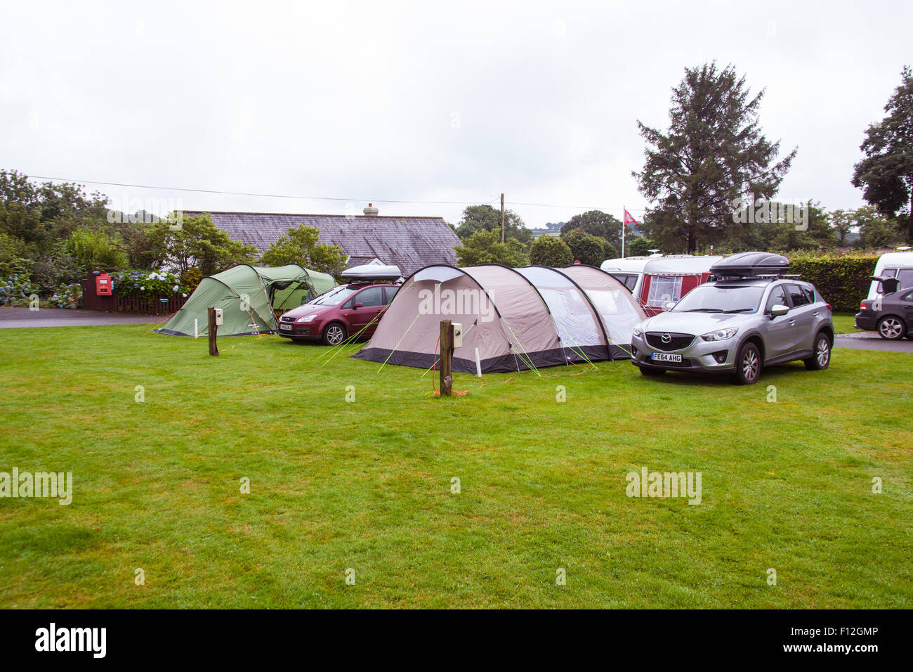 Tavistock Campeggio e caravaning Club sito, maggiore Longford, Tavistock, Devon, Inghilterra, Regno Unito. Foto Stock