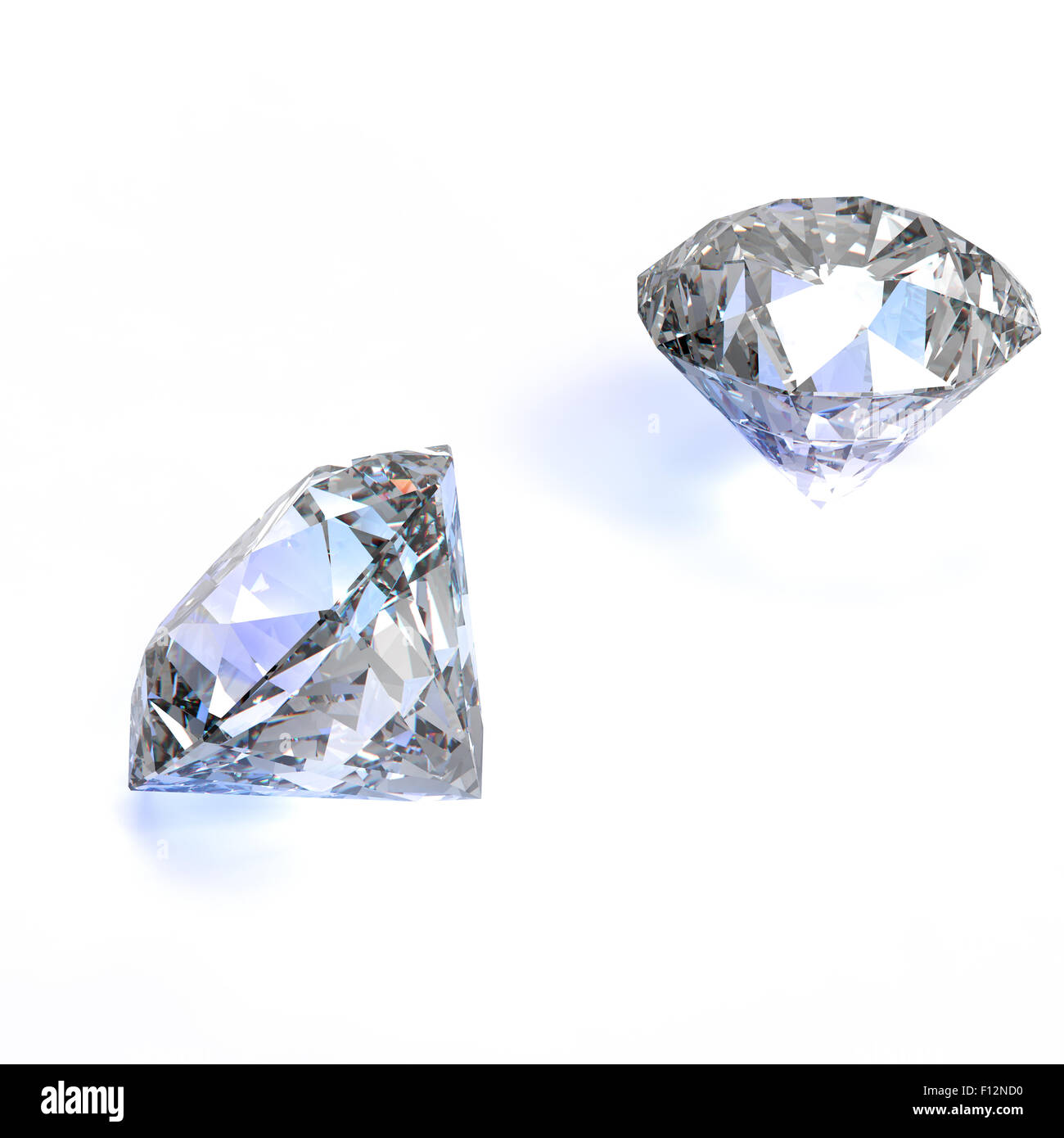 Diamanti 3d nella composizione come concetto Foto Stock