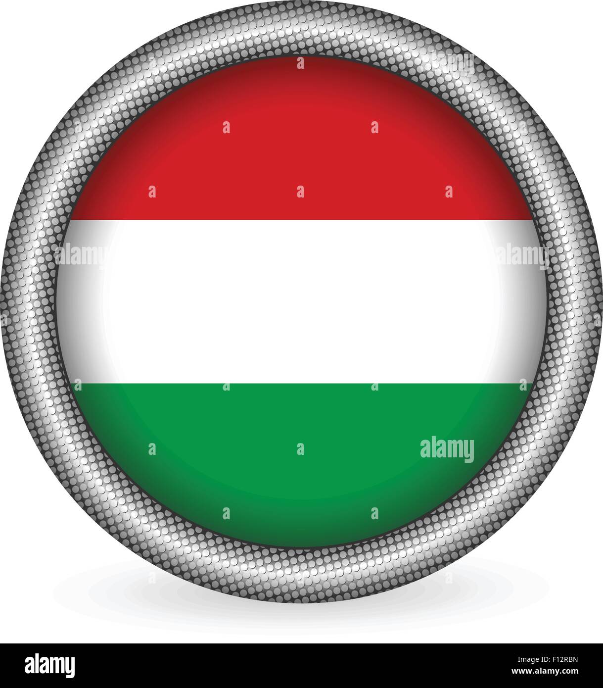 Ungheria bandiera pulsante su uno sfondo bianco. Illustrazione Vettoriale. Illustrazione Vettoriale