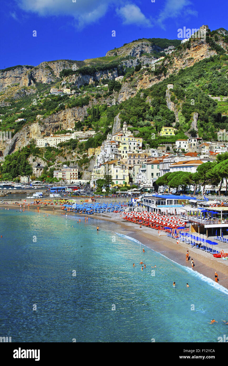 Amalfi pittorica - bella costa d'Italia Foto Stock