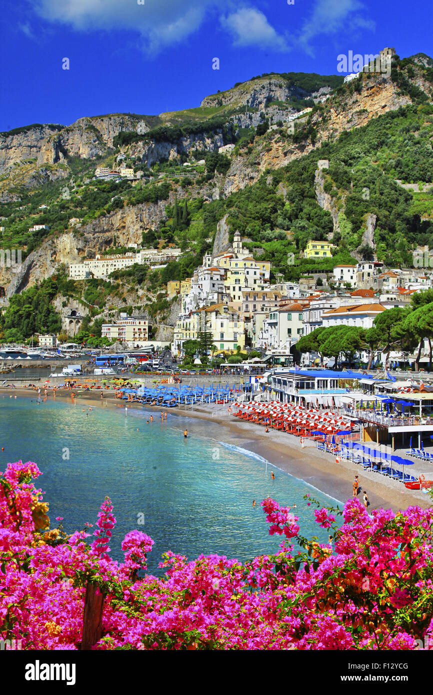 Amalfi pittorica - bella costa d'Italia Foto Stock