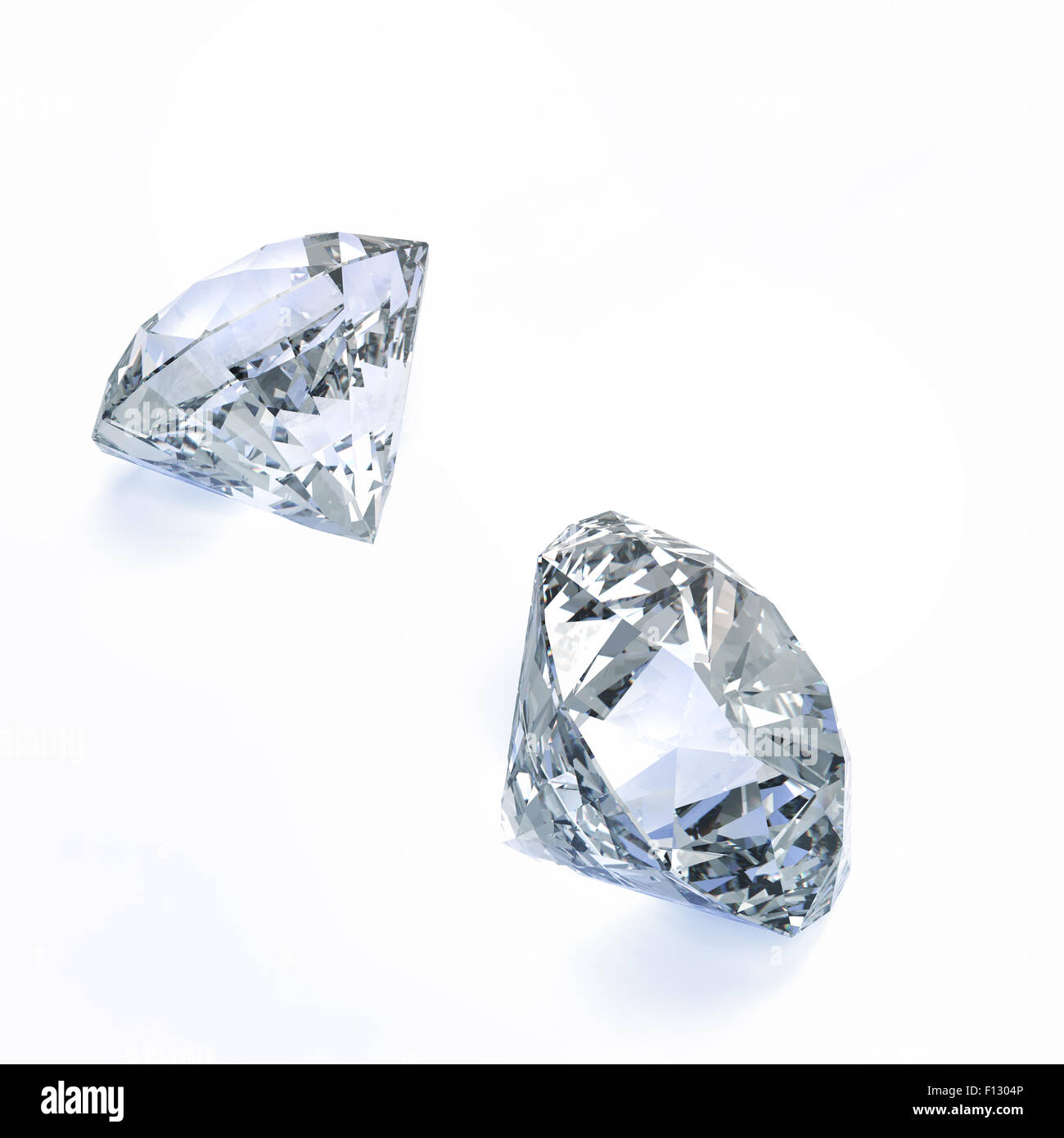 Diamanti 3d nella composizione come concetto Foto Stock