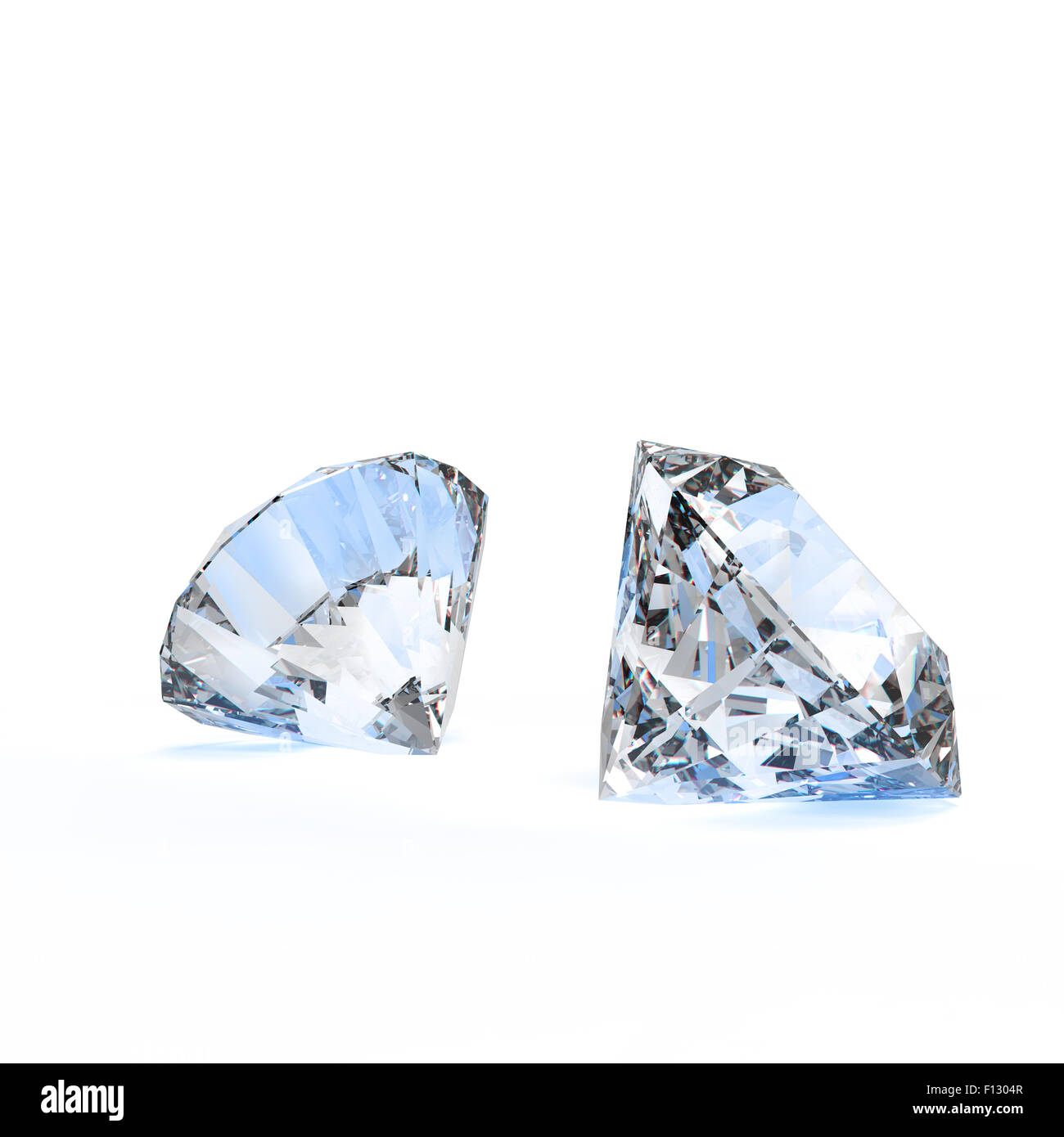 Diamanti 3d nella composizione come concetto Foto Stock