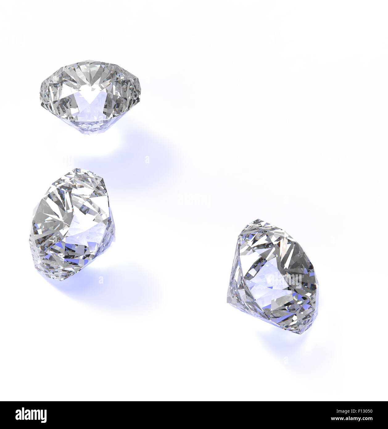 Diamanti 3d nella composizione come concetto Foto Stock