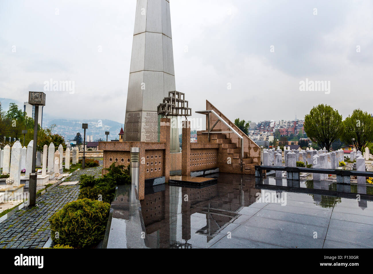 Cimitero di Sarajevo, Bosnia ed Erzegovina Foto Stock