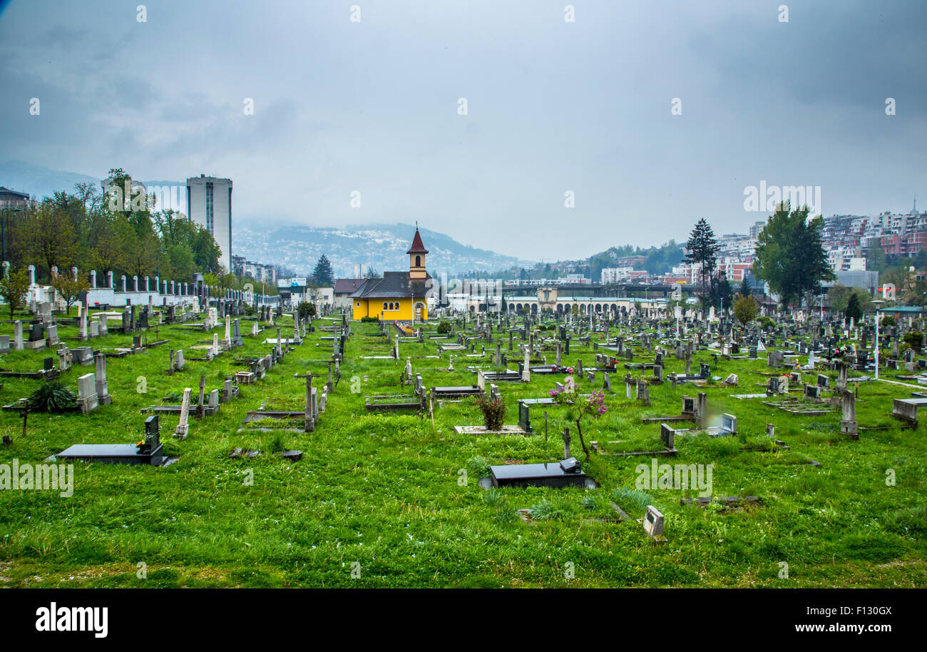 Cimitero di Sarajevo, Bosnia ed Erzegovina Foto Stock