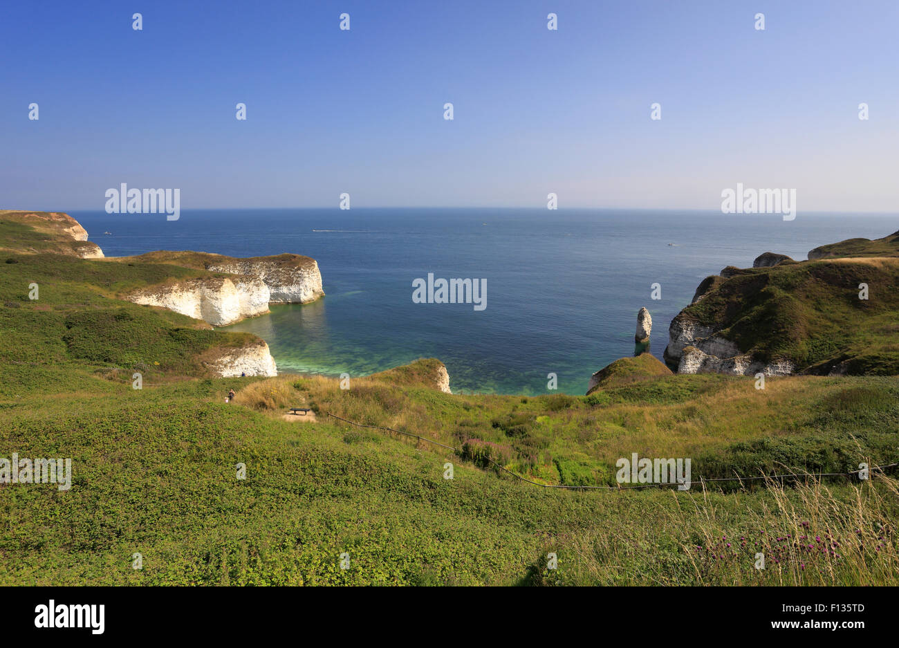 Selwicks Bay, Flamborough Head, East Yorkshire, Inghilterra, Regno Unito. Foto Stock