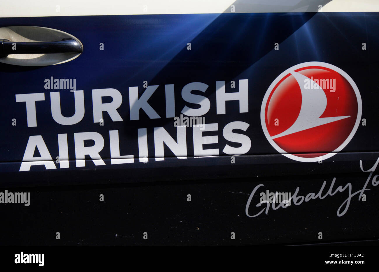 Markennamen: "Turkish Airlines', Frankfurt am Main. Foto Stock