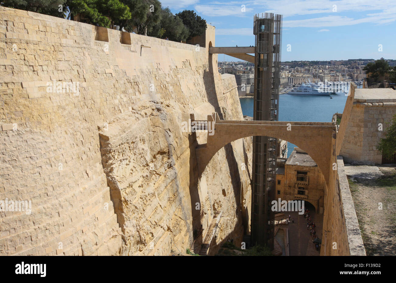 Sollevare Barrakka de La Valletta, Malta. Foto Stock