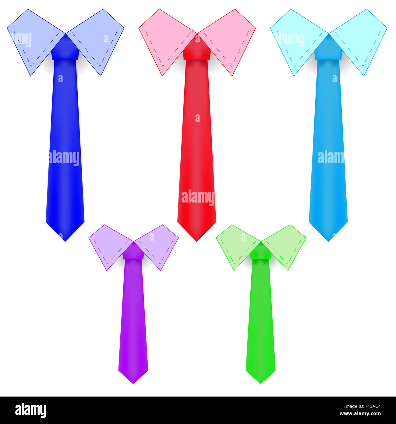 Colorful Ties Foto Stock