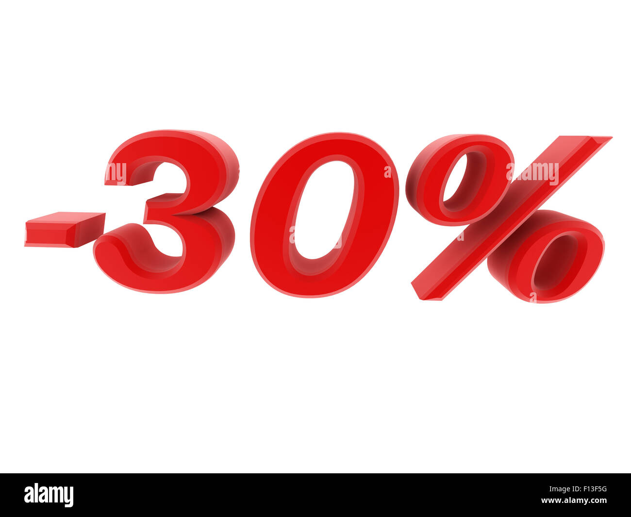 Immagine 3D 30 percento di sconto cifre Foto Stock