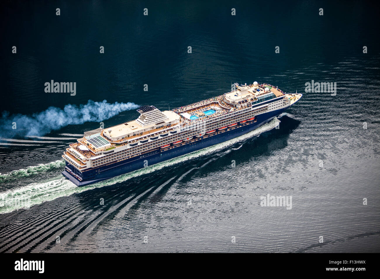 La nave di crociera, crociera su Hardanger fjorden, Norvegia Foto Stock