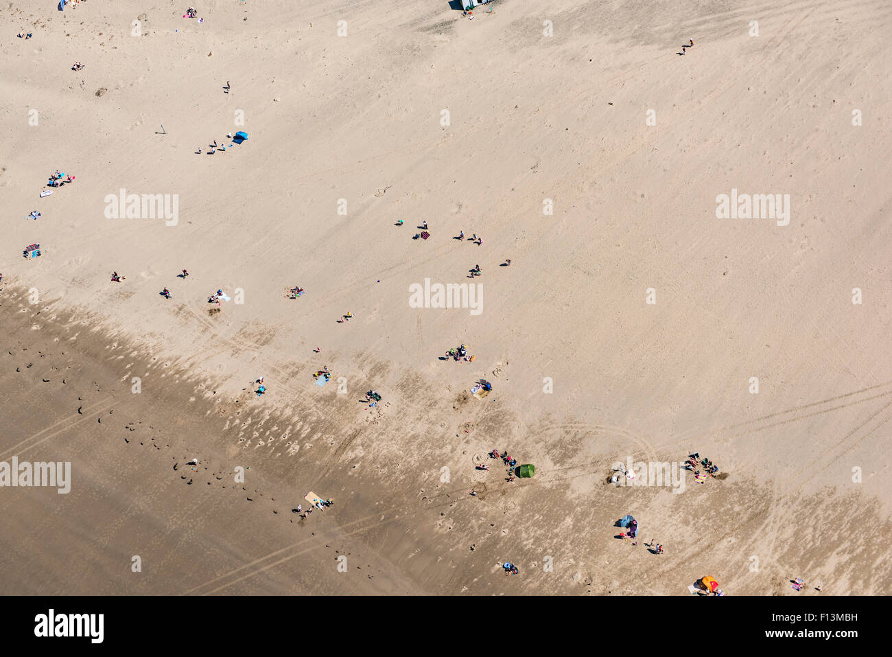 Vedute aeree della spiaggia a Blaenau Ffestiniog Galles del Nord Foto Stock