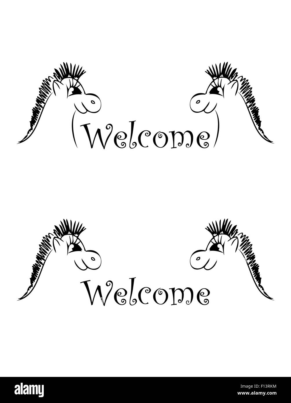 Set di banner saluti Illustrazione Vettoriale