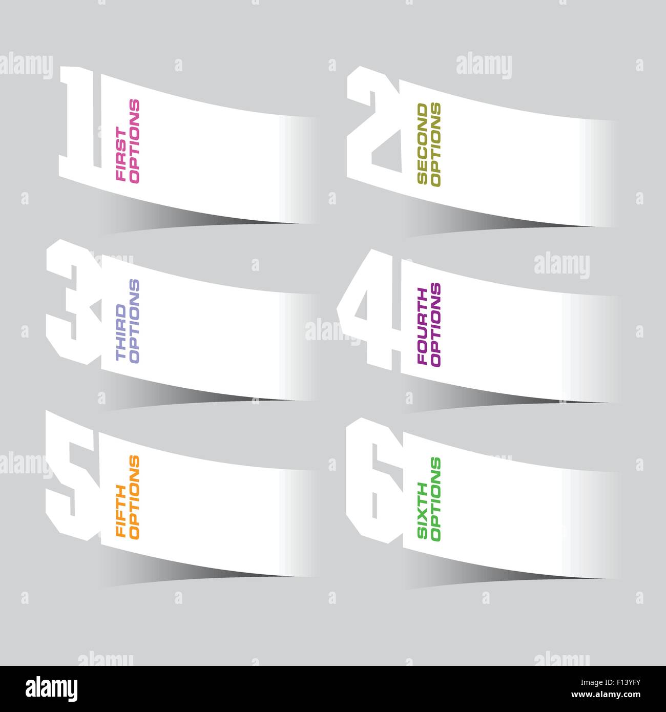Infografico astratta delle opzioni Numero modello Layout di pagina per la stampa o il Web Illustrazione Vettoriale