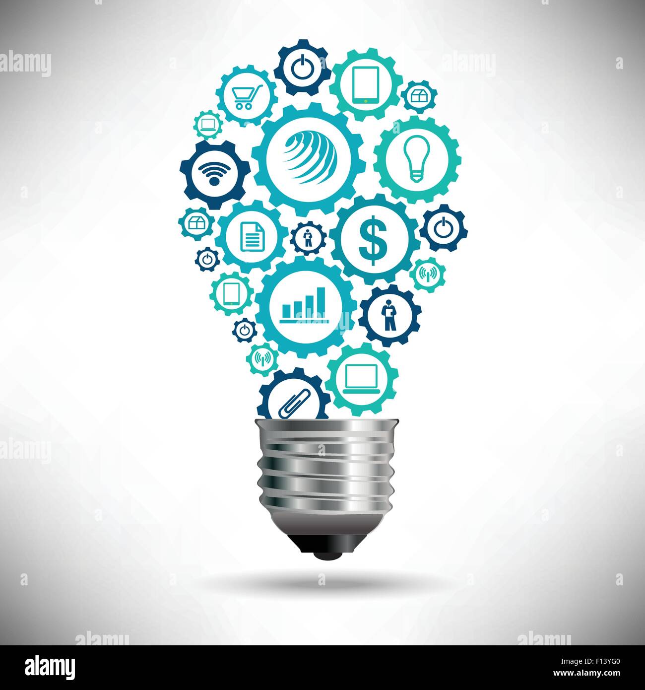 Abstract la nascita di un'idea di concetto per la stampa o il Web Illustrazione Vettoriale