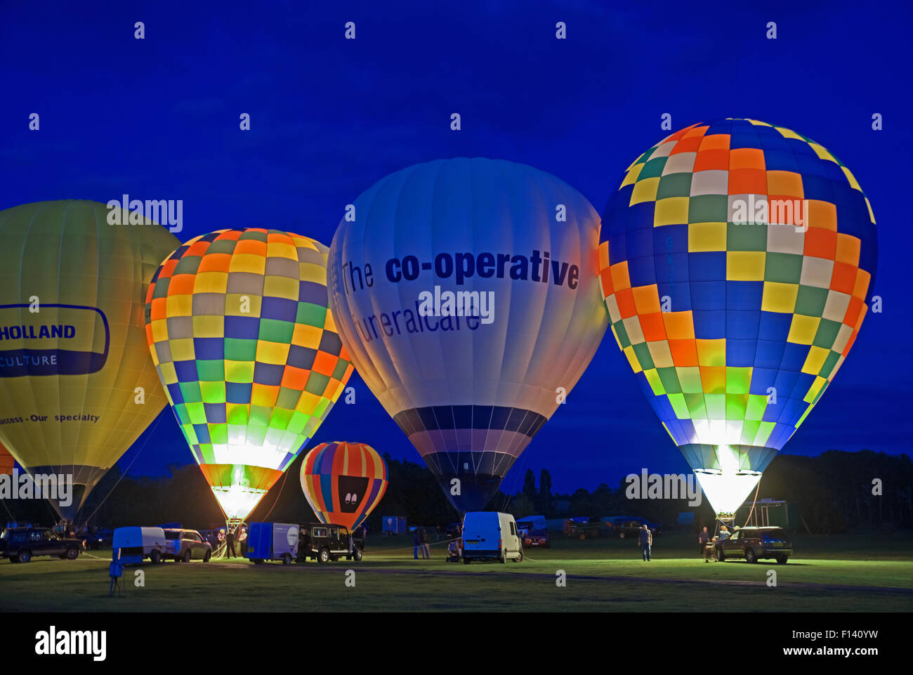 Pallone aerostatico notte glow mostra nel Regno Unito Foto Stock