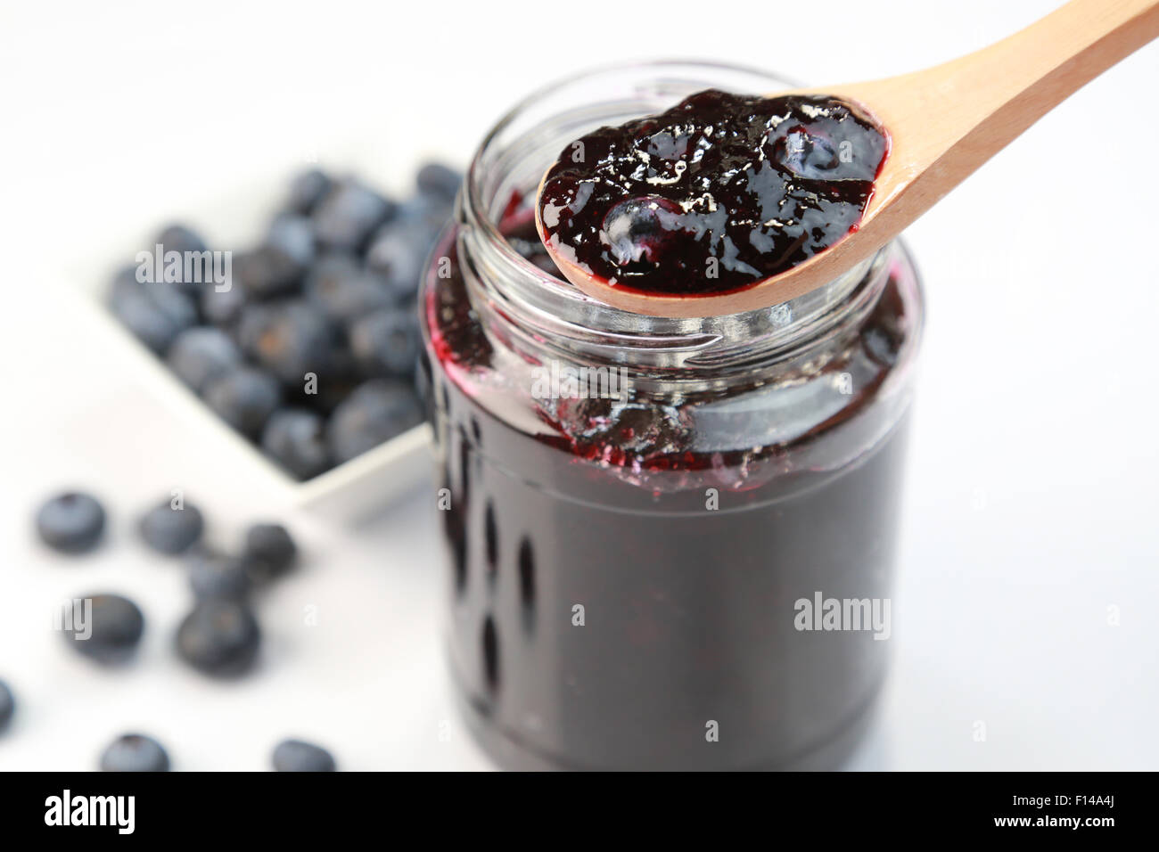 Marmellata di mirtilli Foto Stock